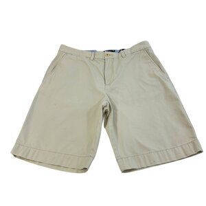 Tommy Hilfiger Vintage Men’s Khaki Chino Shorts 34 Classic Fit Flat Front Casual
